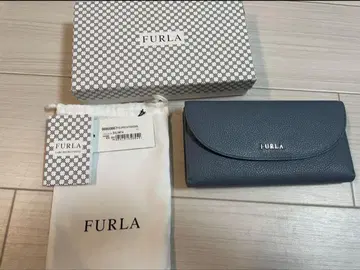 FURLA 블루 장지갑 상자 및 수납 가방 포함