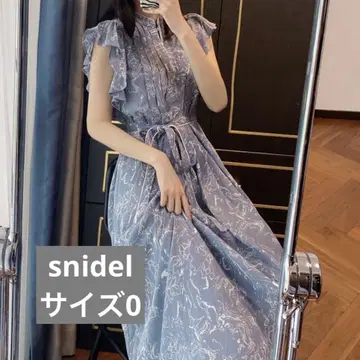 snidel 마블 플라워 무늬 원피스