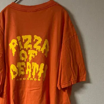 PIZZA OF DEATH RECORDS/티셔츠/XL/오렌지/USA제