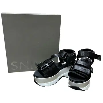 컨디션 최상 SNIDEL 스트랩 샌들 스포츠 샌들 블랙