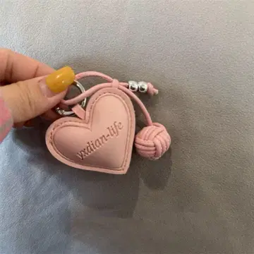 핑크 하트 모양 키링