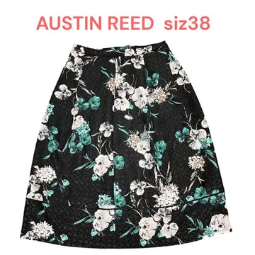 오스틴 리드 블랙 블랙 플라워 무늬 여성용 스커트 size38
