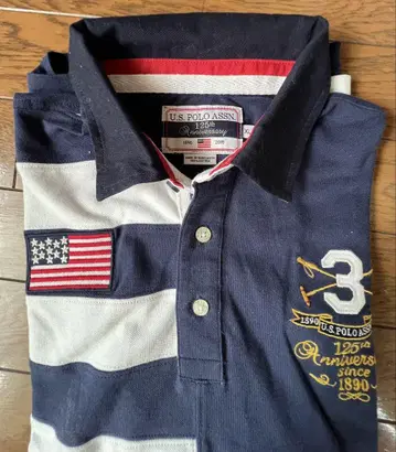 U.S. POLO ASSN. 125주년 기념 피케 셔츠 XL 네이비