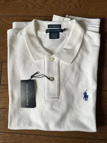 Ralph Lauren 여성용 반팔 피케 셔츠 XL 화이트