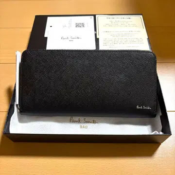 폴스미스 장지갑 현행 모델 미사용 새상품 브라이트 스트라이프 플러 블랙