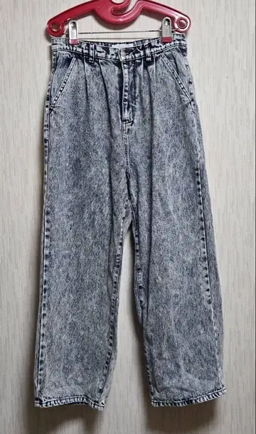 ADRER 빈티지 메이크업 와이드 테이퍼드 데님 베이지