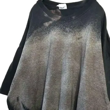저지 타이다이 올 패턴 무늬 티셔츠 2XL 구제 의류 블랙