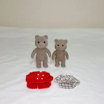 [초레어] 실바니안 패밀리 곰 2개 세트 초기 덤 포함 의류