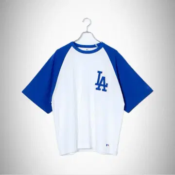 MLB LA 다저스 야구 티셔츠 블루 화이트 M 오타니 쇼헤이 래글런