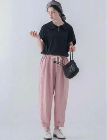 nest Robe 블랙 린넨 이지 팬츠