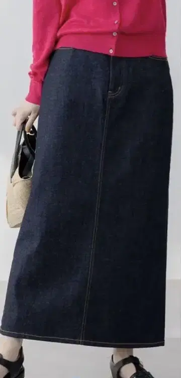 23구 DENIM 다크 데님 롱 스커트