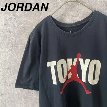 AIR JORDAN TOKYO 티셔츠 반팔 블랙 남성용 L 사이즈