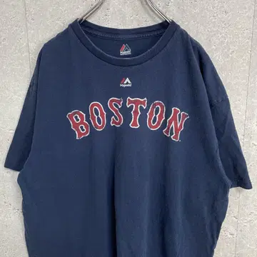 마제스틱 MLB 보스턴 레드삭스 팀 로고 티셔츠 XL