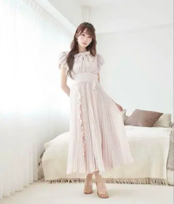 rosemuse 로제뮤 쉬폰 플리츠 드레스 원피스