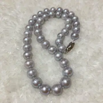 펄 목걸이 펄 그레이 약 8mm