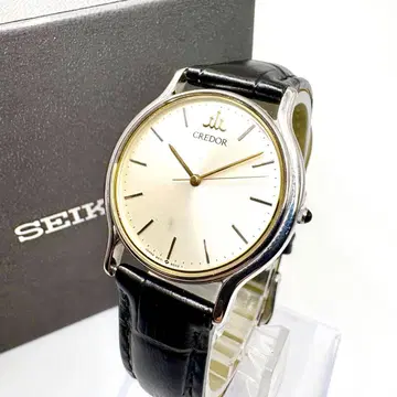 레어 작동 SEIKO CREDOR 손목시계 가죽 벨트 여성용