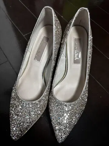 Laura Lee 골드 글리터 하이힐 22.5cm