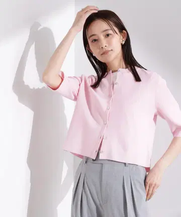 세탁기 사용 가능 UV 차단 접촉 냉감 반팔 가디건