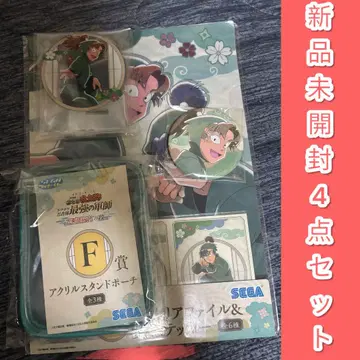 닌자 타마 럭키 쿠지 젠호지 이사쿠 4종 세트 캔뱃지 클리어 파일