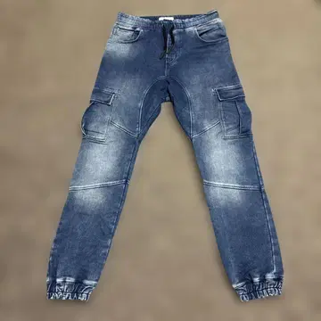 ZARA 자라 데님 블루 인디고 조거 카고 팬츠 멋지다