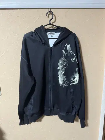 카라쿠리타마시 지퍼 후드티/2XL/폴리에스테르