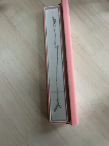 실버 목걸이 핑크 박스 포함