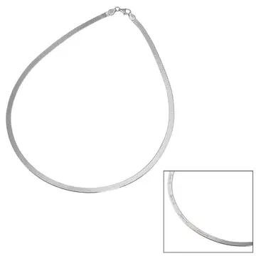 A495 엑세라 이탈리아 실버 헤링본 체인 목걸이