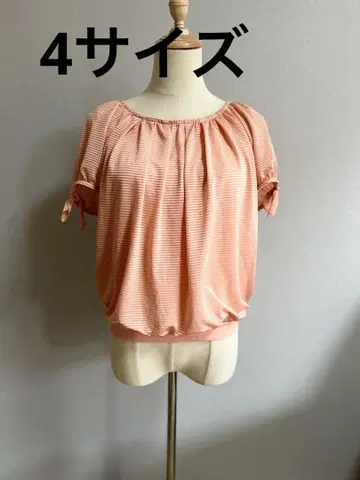 언타이틀 반팔 쉬폰 벌룬 블라우스 티셔츠 빅 사이즈