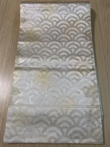 실버 파도 무늬 후쿠로 오비