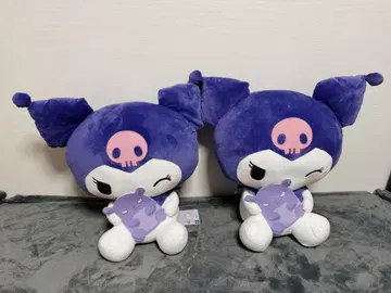 보라색 스컬 디자인 봉제 인형 2개 세트