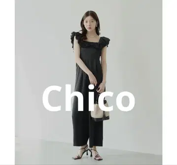 Chico 2way 볼륨 프릴 오프숄더 콤비네존 세일 새상품