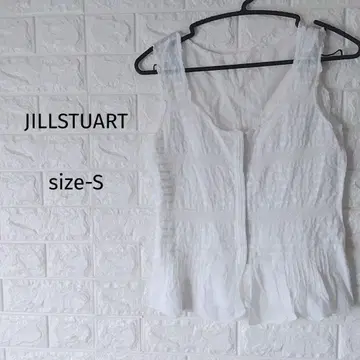 JILLSTUART 질스튜어트 화이트 프릴 슬리브리스 셔츠 S
