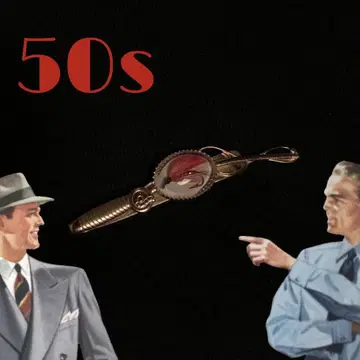 빈티지 넥타이 핀 낚시 바늘 낚싯대 로커빌리 50s 수트 레트로