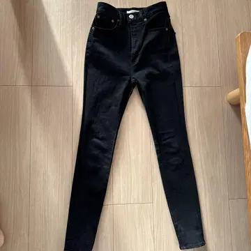 moussy 스키니 데님 HW Rebirth BLACK SKINNY