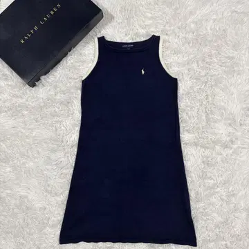 레어 RALPH LAUREN 썸머 니트 슬리브리스 니트 원피스