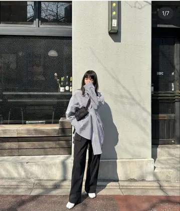 CLANE HUGE SHIRT 스트라이프 셔츠