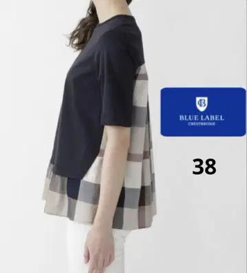 BLUE LABEL CRESTBRIDGE 체크 티셔츠 라이트 분또 M