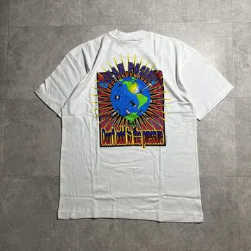 레어 90s 오션 퍼시픽 티셔츠 양면 프린트 화려한 L