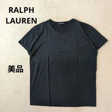 랄프 로렌 자수 로고 크루넥 숏 슬리브 반팔 티셔츠 블랙 새상품급