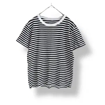 MUJI 무인양품 보더 티셔츠 크루넥 M 면100% 심플