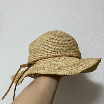 베이지 밀짚모자 리본 포함