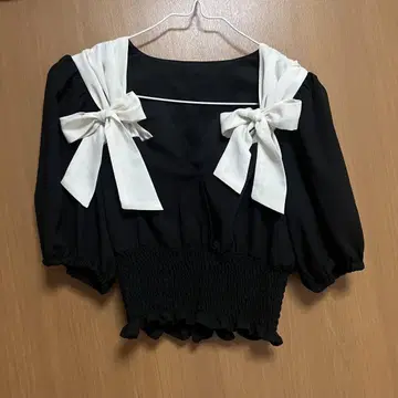 eimyistore 리본 포인트 셔링 탑