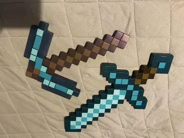 Minecraft 스틱형 블록 검과 곡괭이 세트