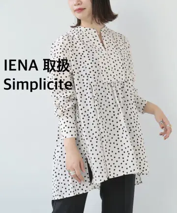 IENA 취급 Simplicite 백 플리츠 블라우스 새상품급