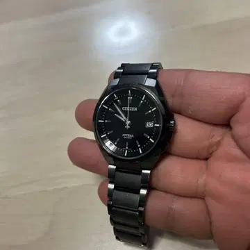 레어 새상품급! CITIZEN ATTEZA 블랙 스테인리스