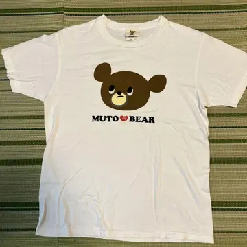 무토 BEAR 티셔츠 M 사이즈 화이트