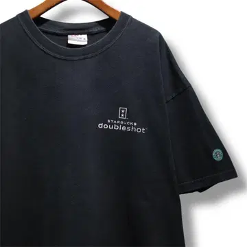 STARBUCKS 더블샷 기업 티셔츠 Hanes 스타벅스 XL