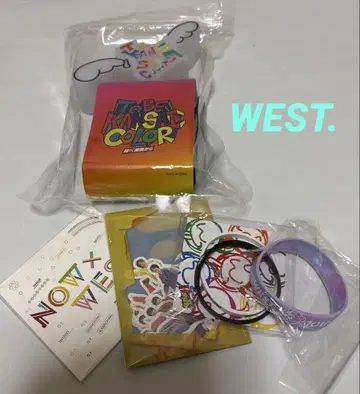 WEST. 응원봉 플레이크 씰 타투 씰 러버 밴드 5종