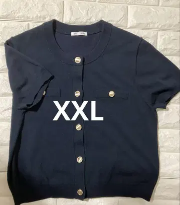 지유 메탈 버튼 가디건 (반팔) Q 2XL