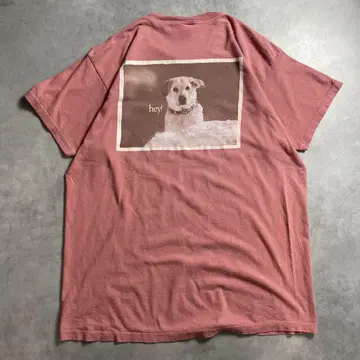 90s USA제 개 목걸이 브랜드 개 빈티지 T-셔츠